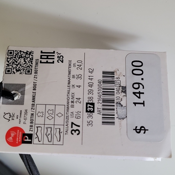 Zara boots with lace up and zipper closure new without  box - Picture 10 of 11